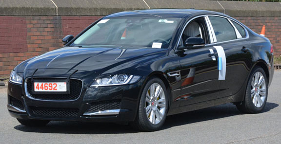 Jaguar Car on delivery