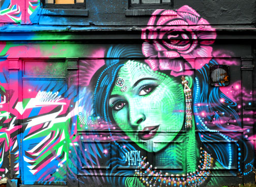 Graffiti Art - Beautiful Lady